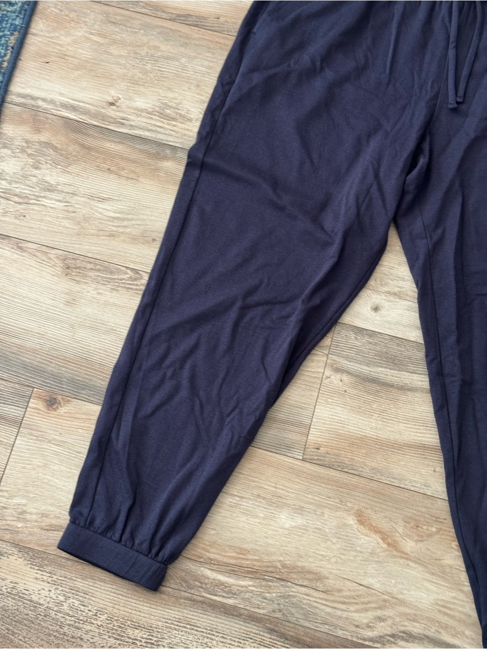 Eileen Fisher Ankle Track Pants Navy Large NWT Organic Cotton - Picture 6 of 12